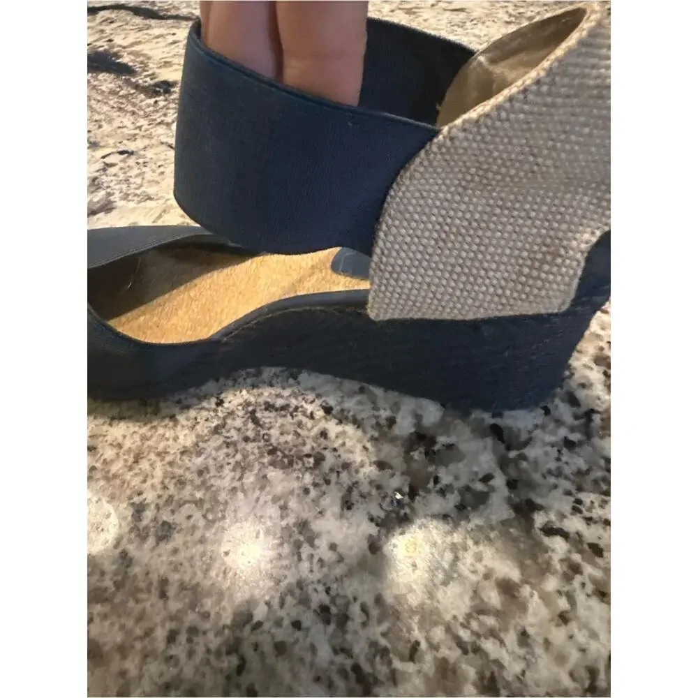 Lauren Ralph Lauren Charla Espadrille Wedge Sandal Size 9.5 Coastal Preppy Comfy
